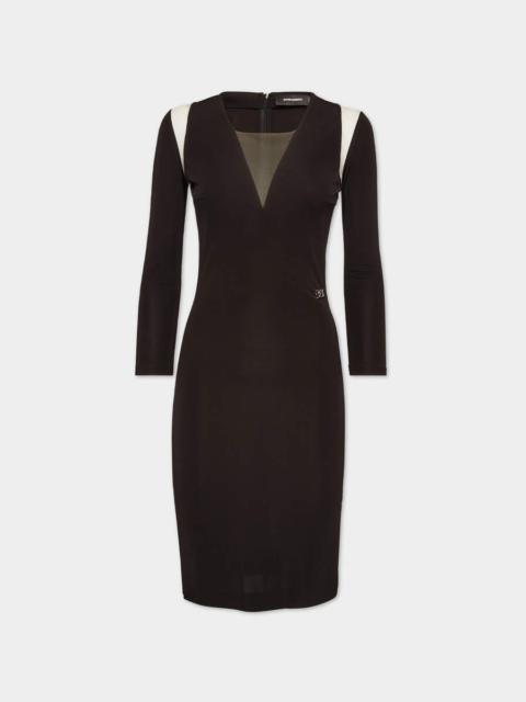 DSQUARED2 JERSEY V NECK DRESS