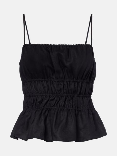 STAUD Ayla linen crop top