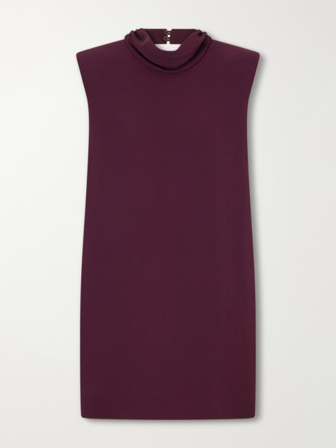 Valentino Draped Silk-cady Turtleneck Mini Dress