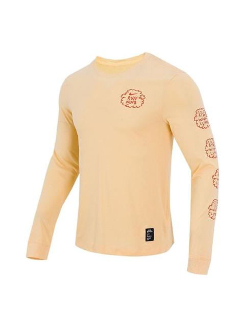 Nike 남자 나이키 농구 훈련 스포츠 인쇄 Breathable 긴 소매 앞치마 색깔 t-셔츠 AO0653-