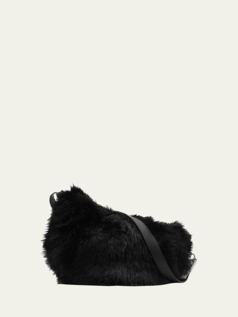 Burberry Knight Medium Shearling Shoulder Bag