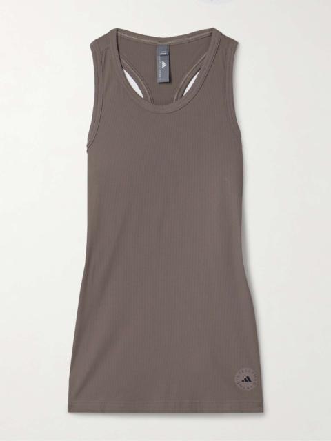 TrueCasuals ribbed stretch recycled-jersey tank