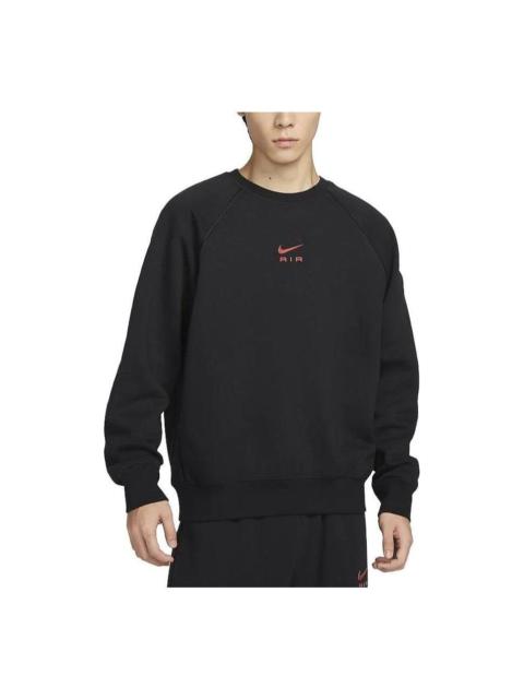 Nike Nike Air Fleece Crewneck 'Black Red' FB7204-010