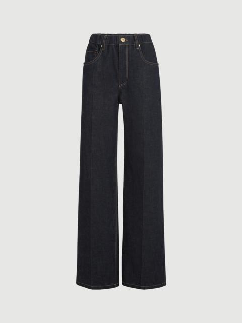 Brunello Cucinelli No-fade denim contemporary trousers with monili