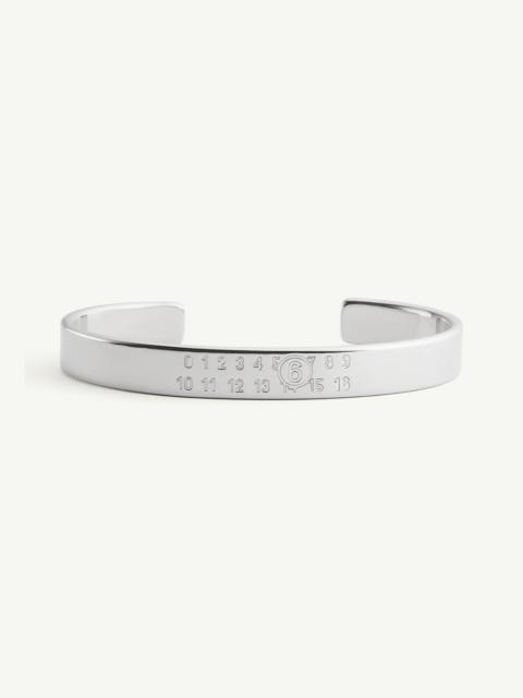 Numeric minimal signature cuff bracelet