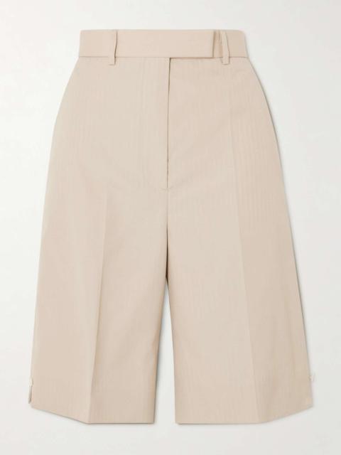 Thom Browne Pleated canvas shorts