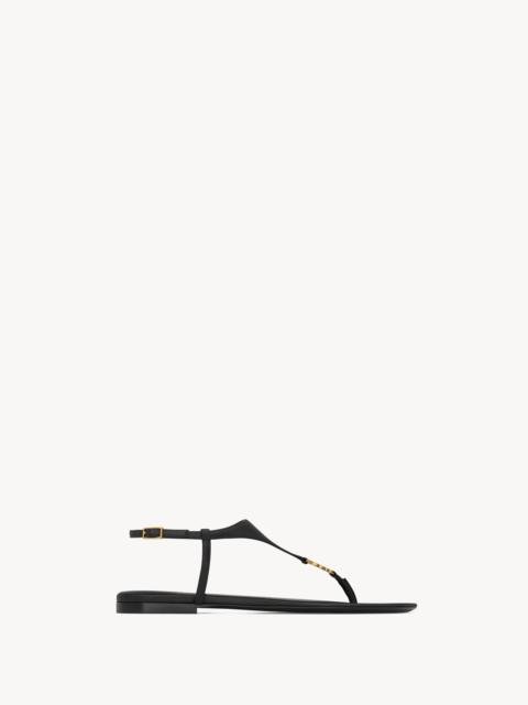 SAINT LAURENT CASSANDRA SANDALS IN SMOOTH LEATHER
