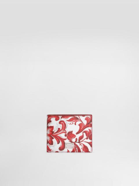 Dolce & Gabbana Majolica-print calfskin wallet