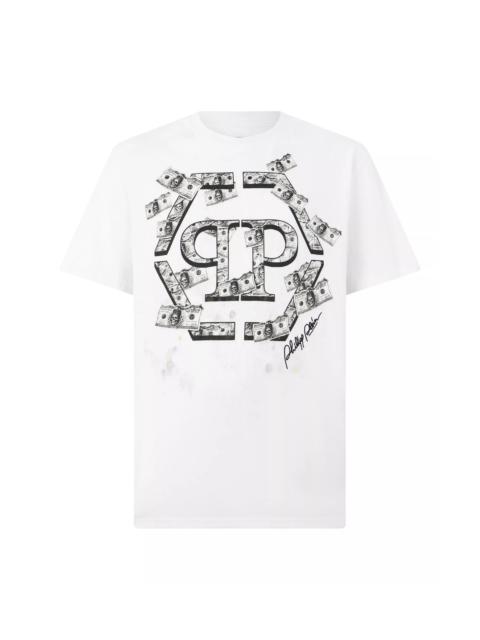 PHILIPP PLEIN PHILIPP PLEIN Crew Neck Dollar Hexagon T-Shirt