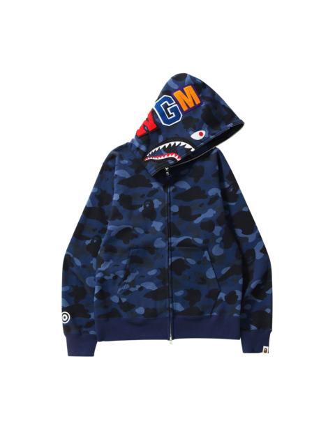 A BATHING APE® BAPE Color Camo Shark Full Zip Hoodie 'Navy'