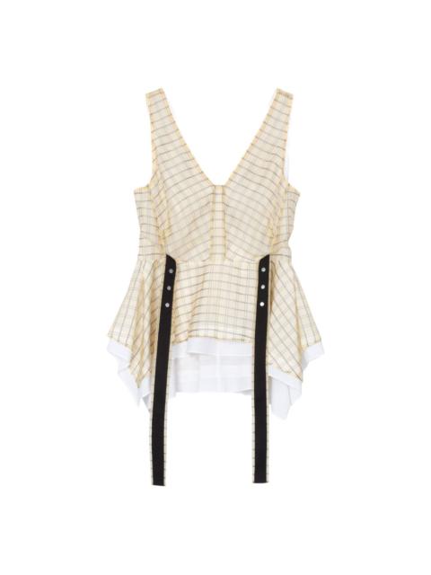 3.1 Phillip Lim checked peplum top