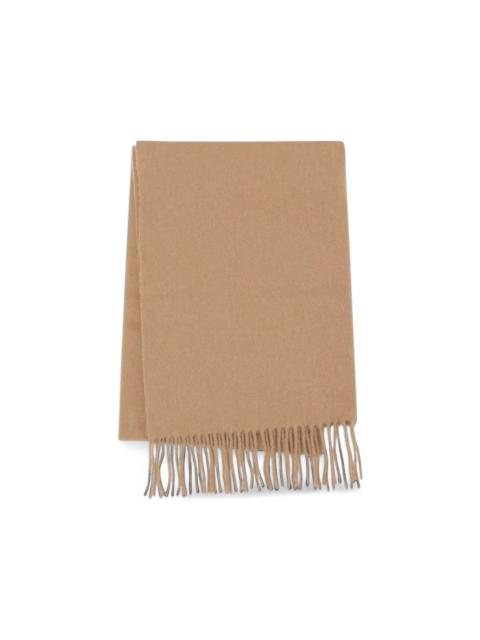 NN07 Four fringed logo-patch scarf
