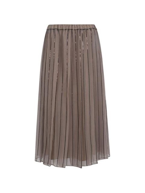 Brunello Cucinelli striped midi skirt