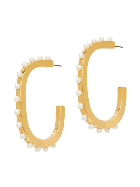 LELE SADOUGHI Women's 14K-Gold-Plated & Imitation Pearl Hoop Earrings - Pearl
