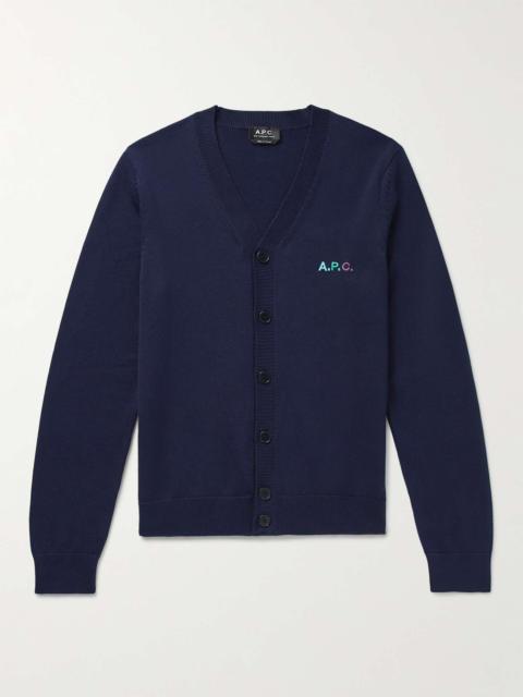 Joseph Logo-Embroidered Cotton Cardigan