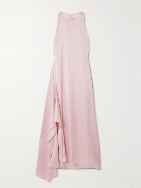 JW Anderson Asymmetric Draped Duchesse-satin Maxi Dress