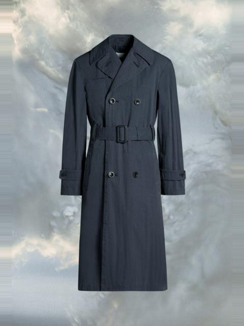 【送料&関税込】Maison Margiela Dark Blue Cotton Trench Coat Maison Margiela Dark Blue Cotton Trench Coat – LOZURI®