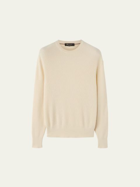 Men's Akan Cashmere-Silk Crewneck Sweater