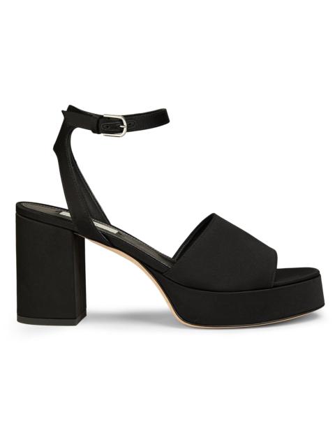 TOTEME Women's 100MM Satin Platform Sandals - Black