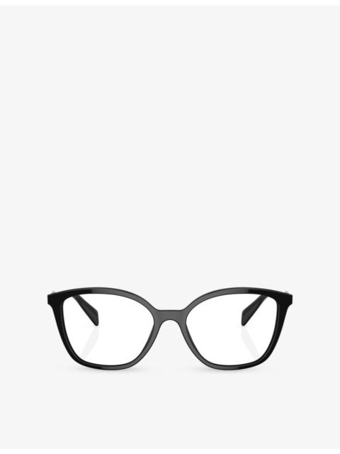 Prada PR 02ZV Butterfly-Frame Acetate Optical Glasses