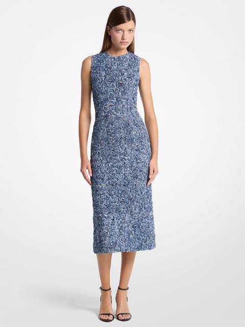 MICHAEL KORS COLLECTION Tie-Die Floral Soutache Lace Sheath Dress