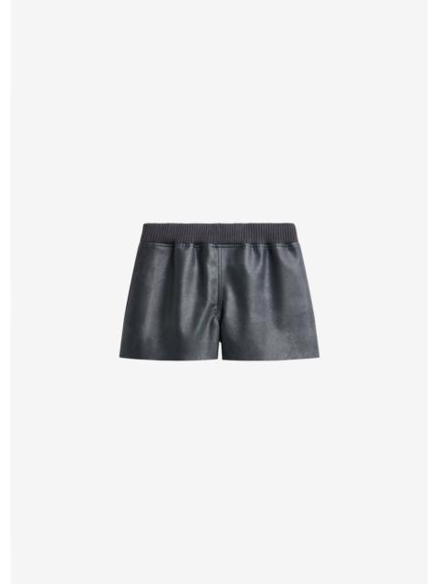 The Frankie Shop Freja Faux Leather Mini Shorts - Black
