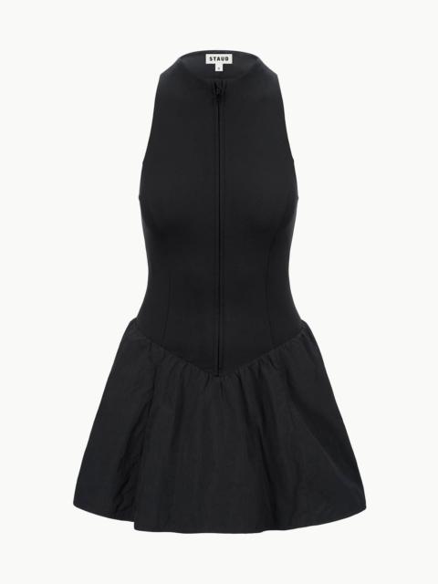 STAUD STAUD CREVASSE MINI DRESS BLACK