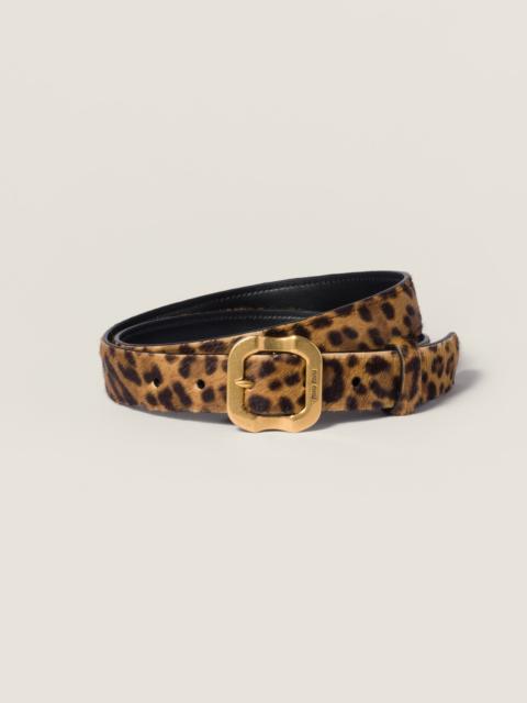 Miu Miu Calf hair leather belt