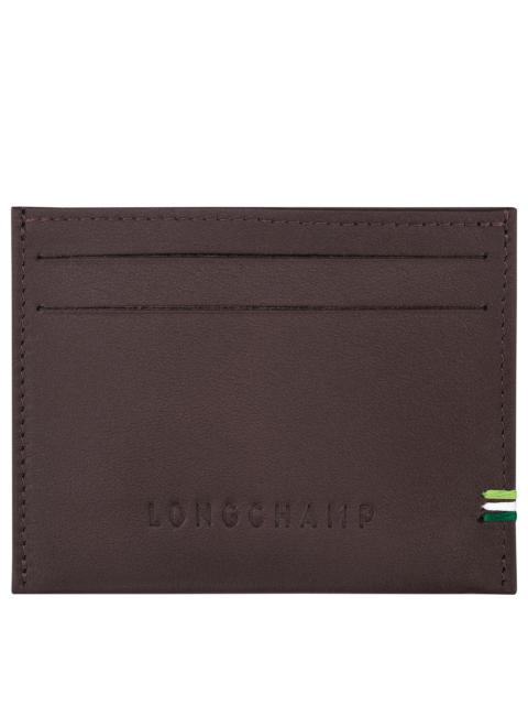 Longchamp sur Seine Card holder Mocha - Leather