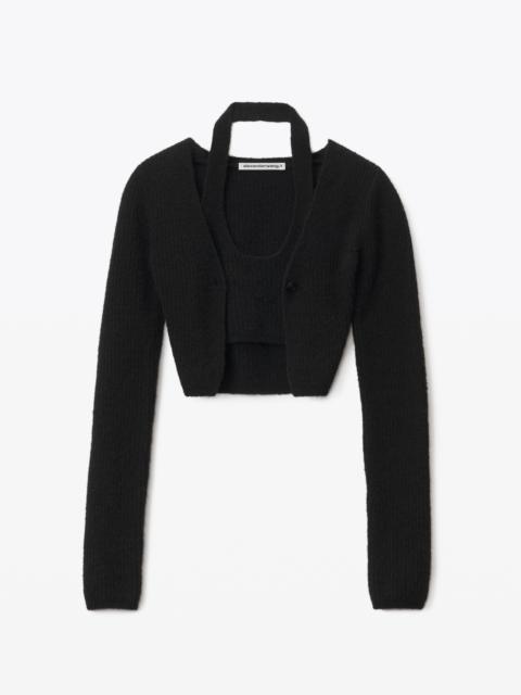 Alexander Wang LONG-SLEEVE TWINSET CARDIGAN