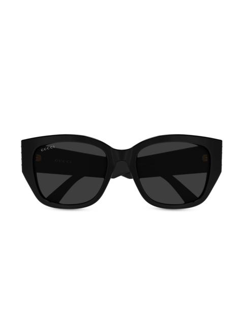 GUCCI Women's Gucci On Side 55MM Round Sunglasses - Black