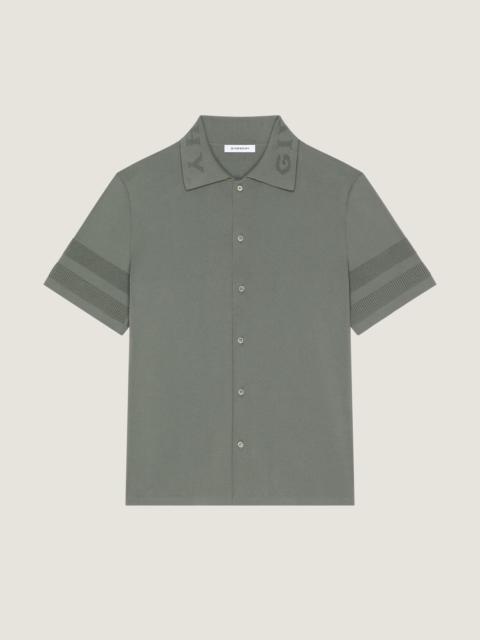 Givenchy SHIRT IN COTTON KNIT WITH MESH DETAILS