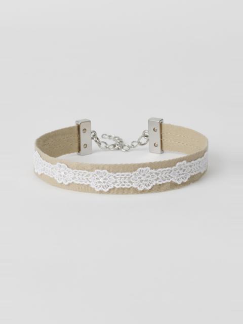 Our Legacy 2 cm Lace Choker Off White Lace