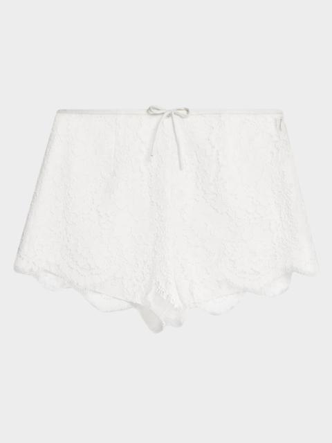 LoveShackFancy Lavendine Lace Shorts