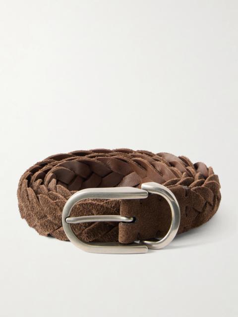 Brunello Cucinelli 3cm Woven Suede Belt