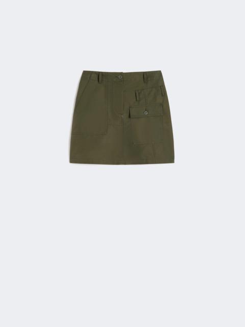 WEEKEND Max Mara Water-repellent canvas mini skirt - KAKI