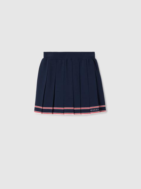 GUCCI Stretch viscose pleated skirt