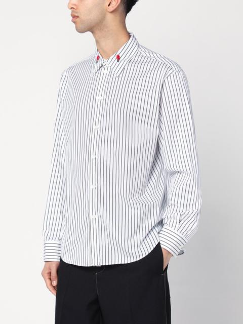 Bottega Veneta White shirt with black stripes in cotton
