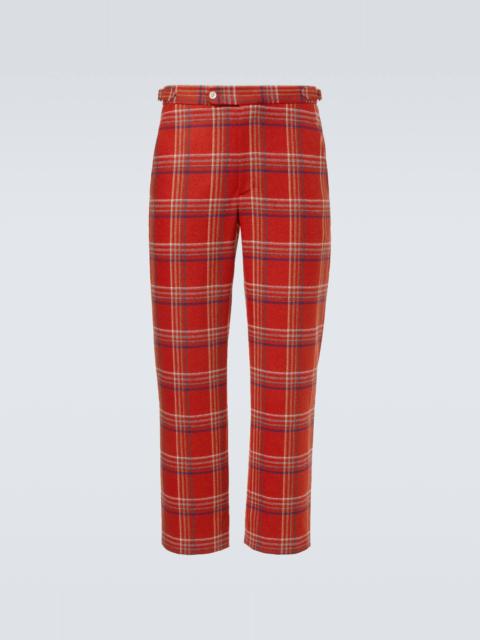 BODE Gable plaid wool flannel straight pants