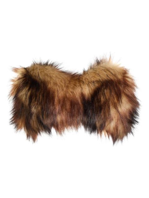 Simone Rocha strapless faux-fur top