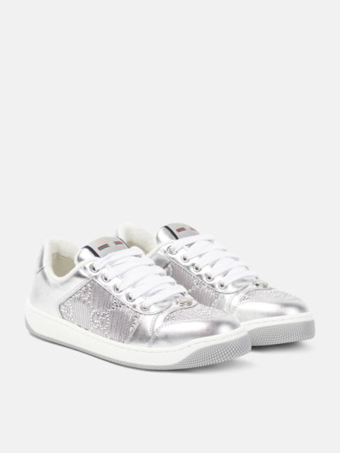 GUCCI Screener GG crystal-embellished sneakers
