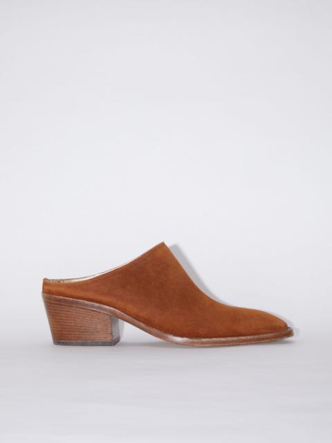 Acne Studios Suede mules - Tobacco brown