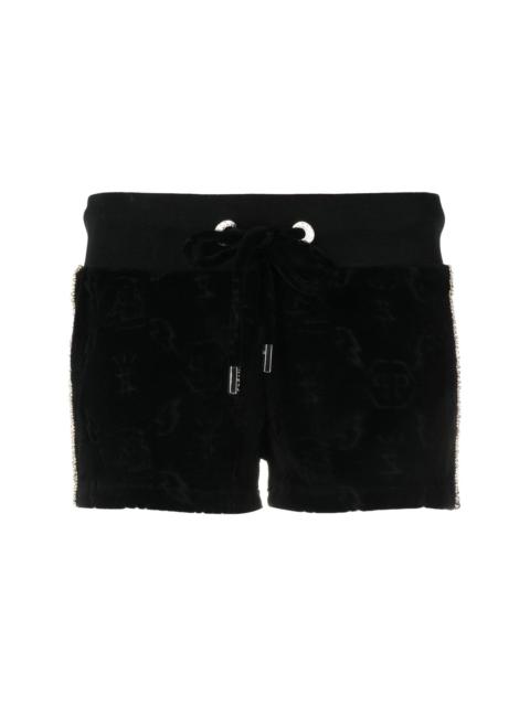 PHILIPP PLEIN Monogram drawstring shorts