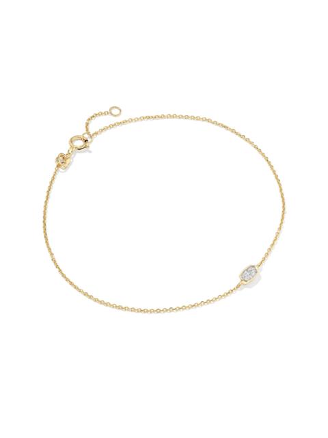 KENDRA SCOTT 0.11 ct Marisa 14k Yellow Gold April Oval Solitaire Bracelet