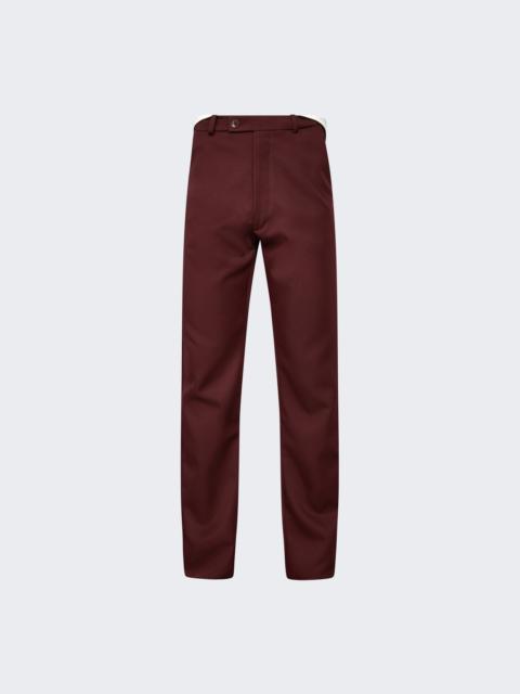 Rolled Tailored Pants Burgundy