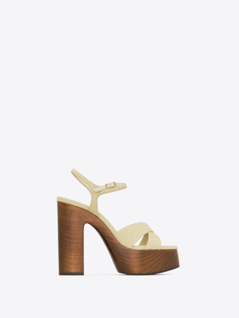 SAINT LAURENT bianca platform sandals in canvas