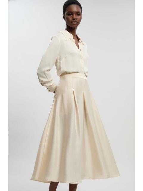 KAREN MILLEN Hammered Satin Woven Maxi Skirt