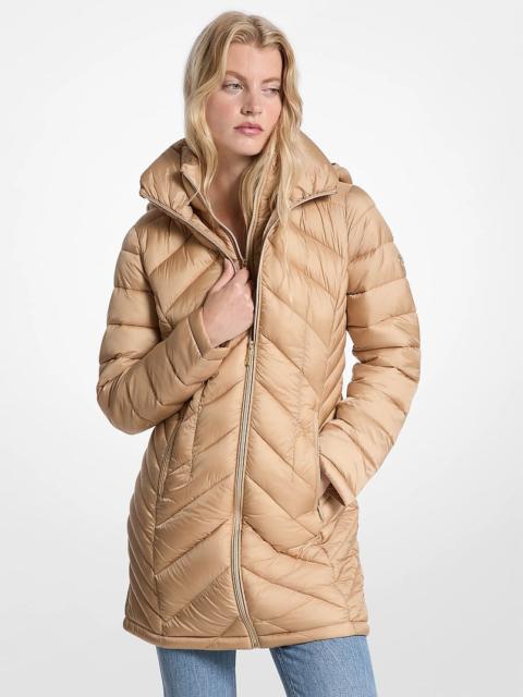 MICHAEL KORS Packable Quilted Nylon Puffer Coat