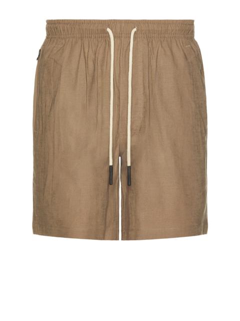 OAS Taupe Linen Shorts