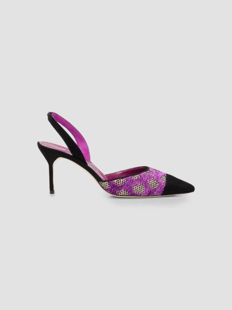 Manolo Blahnik Women's Capsli Gala Slingback Pumps - Black